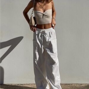Princess Polly Brunie Pants - White